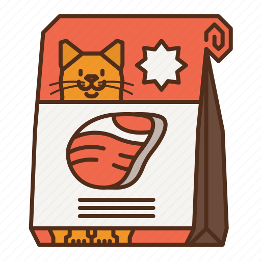 Cat, care, food, bag, kibbles, beef icon - Download on Iconfinder