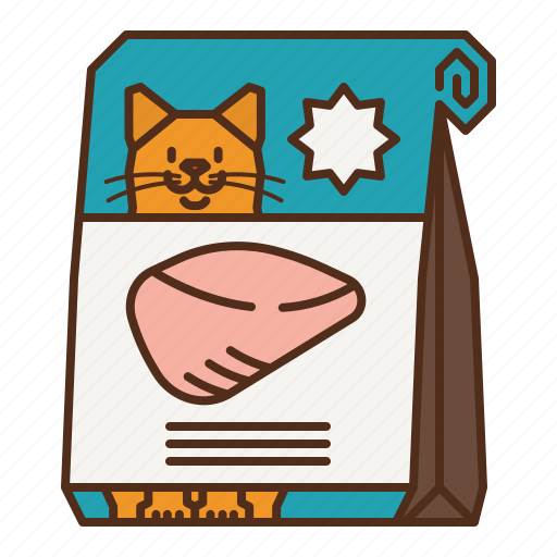 Cat, care, food, bag, kibbles, chicken icon - Download on Iconfinder