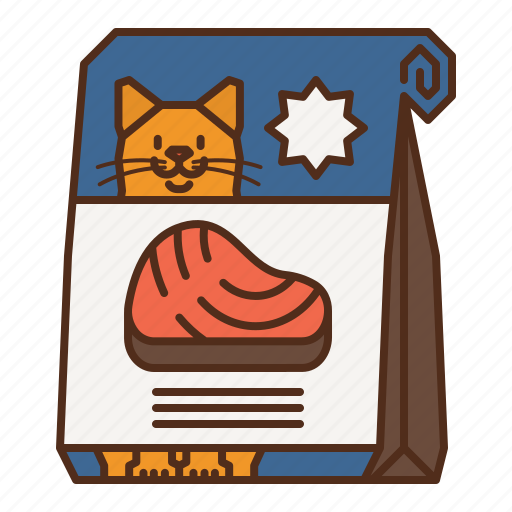 Cat, care, food, bag, kibbles, salmon, fish icon - Download on Iconfinder