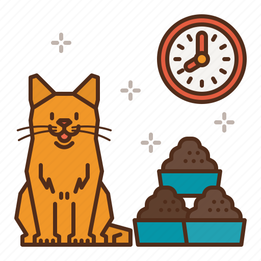 Cat, care, food, feed, feeding, kitten, time icon - Download on Iconfinder