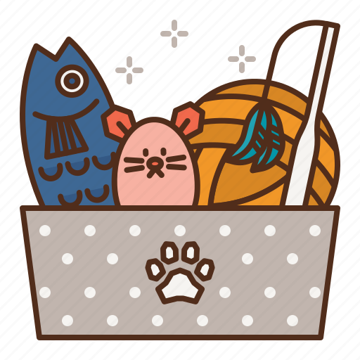 Cat, care, toy, toys, box, plush icon - Download on Iconfinder