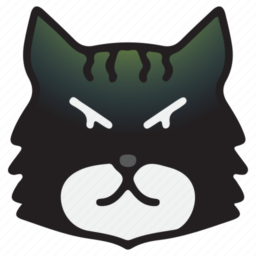 Cat, cute, emoji, kawaii, mad icon - Download on Iconfinder