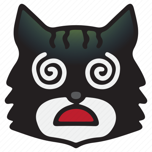 Cat, cute, dizzy, emoji, kawaii icon - Download on Iconfinder