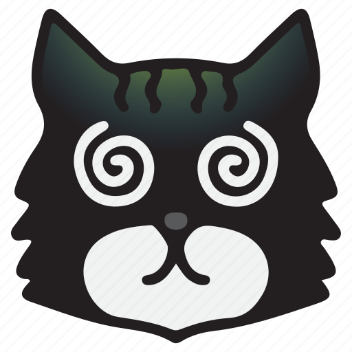 Cat, cute, dizzy, emoji, kawaii icon - Download on Iconfinder
