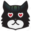 cat, cute, emoji, fall in love, kawaii 