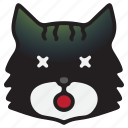 cat, cute, dead, emoji, kawaii