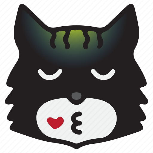 Cat, cute, emoji, kawaii, kiss icon - Download on Iconfinder