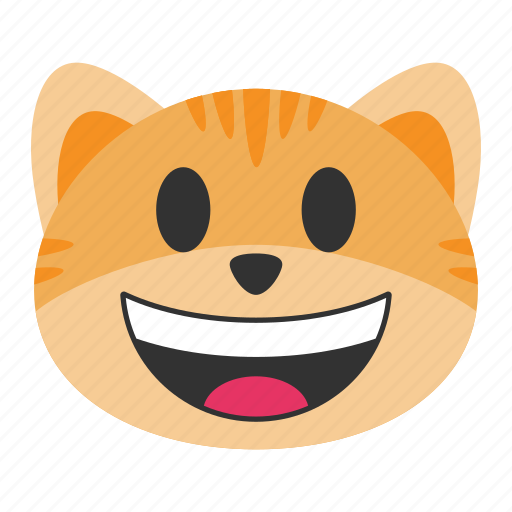 Cat, emoji, emoticon, face, grin, happy, smile icon - Download on Iconfinder