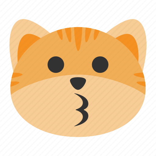 Cat, cheerful, cute, emoji, face, kiss, lips icon - Download on Iconfinder