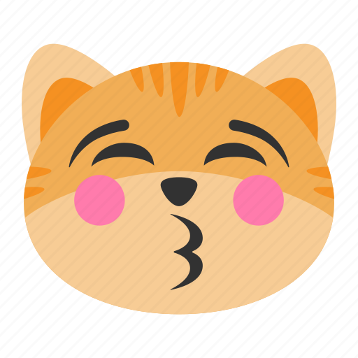 Cat, cheerful, cute, emoji, face, kiss, lips icon - Download on Iconfinder