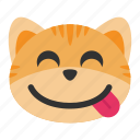 cat, delicious, emoji, face, food, hungry, tasty