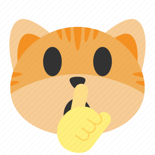 Cat, emoji, finger, mouth, quiet, shush, silence icon - Download on Iconfinder
