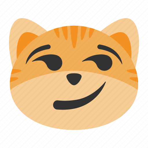 Cat, emoji, expression, face, happy, smile, smirk icon - Download on Iconfinder