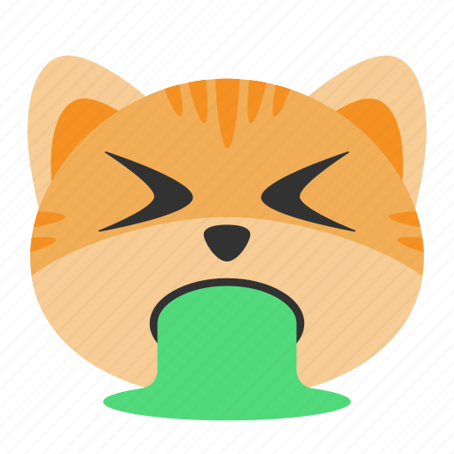 Cat, emoji, face, nausea, sick, vomit, vomiting icon - Download on Iconfinder