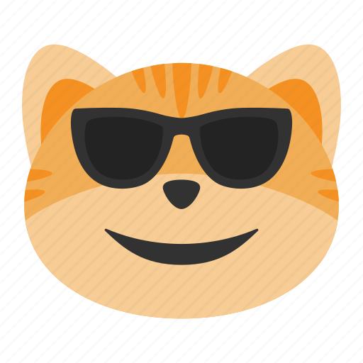 Cat, emoji, fun, happy, smile, summer, sunglasses icon - Download on Iconfinder