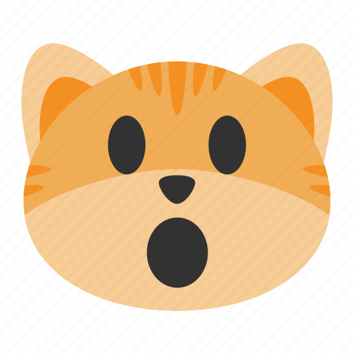 Cat, emoji, emotion, expression, face, mouth, scream icon - Download on Iconfinder