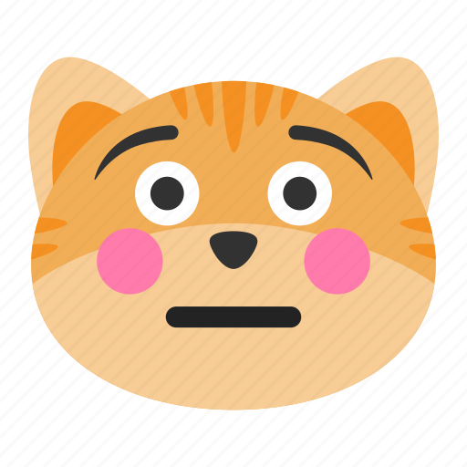 Cat, cheeks, emoji, face, flushed, shy, smile icon - Download on Iconfinder