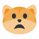 cat, confused, emoji, expression, frowning, sad, serious 
