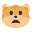 cat, confused, emoji, expression, frowning, sad, serious 