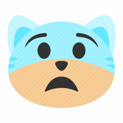 Afraid, cat, emoji, fear, panic, scared, shock icon - Download on Iconfinder