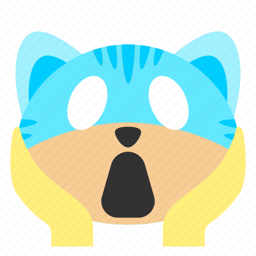 Cat, crazy, emoji, fear, scared, scream, shock icon - Download on Iconfinder
