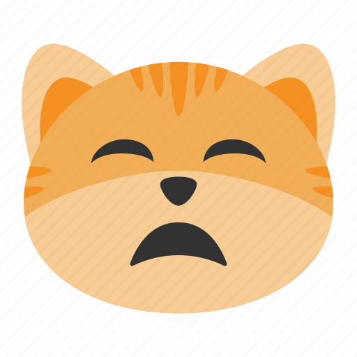 Cat, despair, disappointed, emoji, expression, sadness, unhappy icon - Download on Iconfinder
