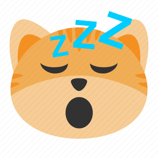 Cat, emoji, lethargic, sleep, sleepy, slumberous, somnolent icon - Download on Iconfinder