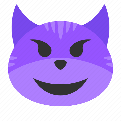 Cat, emoji, face, funny, horn, monster, scary icon - Download on Iconfinder