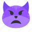 cat, emoji, face, funny, horn, monster, scary 