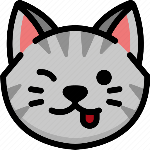 Cat, emoji, emotion, expression, face, feeling, naughty icon - Download on Iconfinder