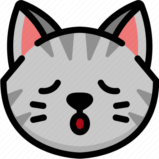 Cat, emoji, emotion, expression, face, feeling, relax icon - Download on Iconfinder