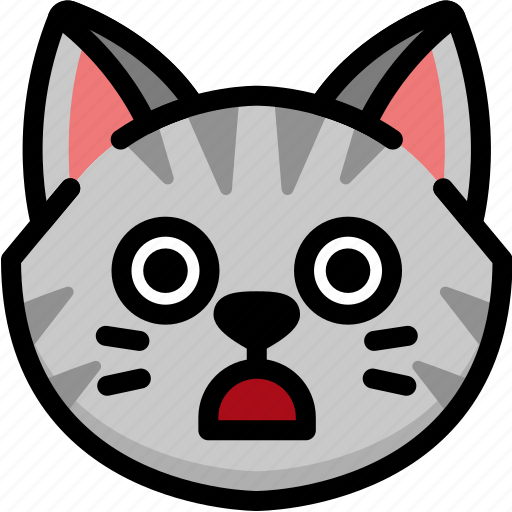 Cat, emoji, emotion, expression, face, feeling, stunning icon - Download on Iconfinder