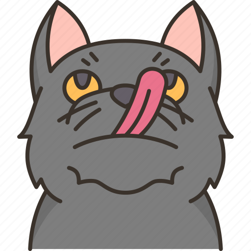 Cat, lick, tongue, feline, pet icon - Download on Iconfinder