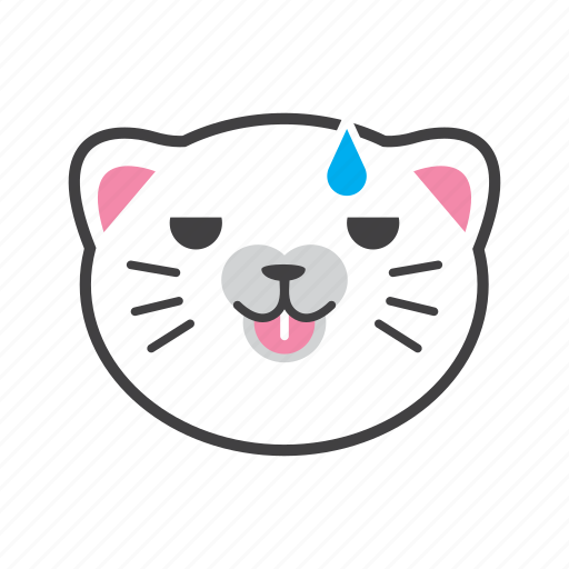 Cat, face, lazy, sad icon - Download on Iconfinder