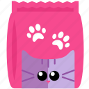 animal, cat, face, food, meal, pink