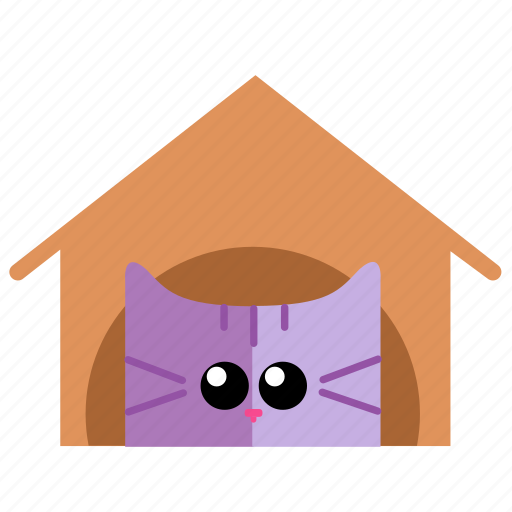 Alone, cat, cute, face, home, house icon - Download on Iconfinder