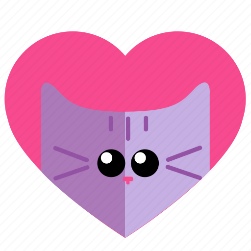 Cat, face, heart, love, lover icon - Download on Iconfinder