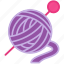 ball, pink, violet, wool, yarn 