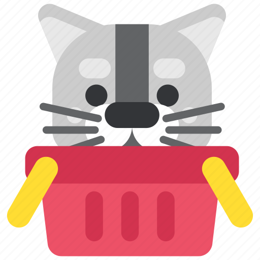 Animal, bag, carriage, cat, pet, pussy, shop icon - Download on Iconfinder