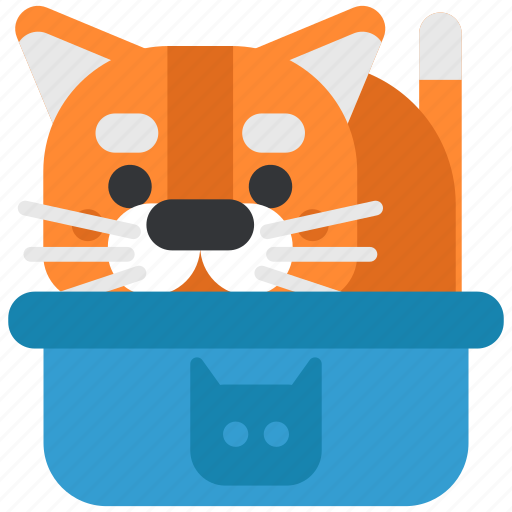 Animal, box, cat, pet, pussy, toilet, wc icon - Download on Iconfinder