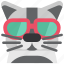 animal, cat, cool, eyeglasses, glasses, pet, pussy 