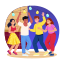friends, dancing, joyful, party, celebration, happiness 