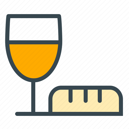 Bread, wine, beverage, celebration, drink, food icon - Download on Iconfinder