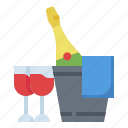bucket, celebaration, champagne, ice, wine 