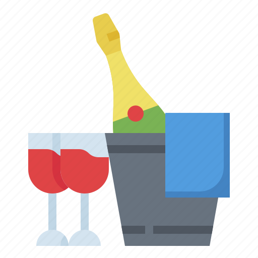 Bucket, celebaration, champagne, ice, wine icon - Download on Iconfinder
