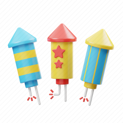 Firecracker, fireworks 3D illustration - Download on Iconfinder