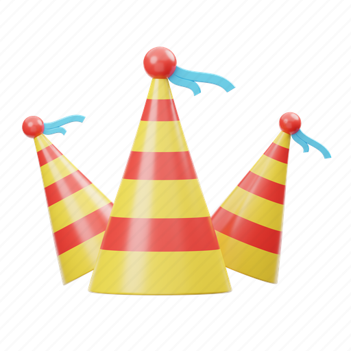 Party, hat, celebration 3D illustration - Download on Iconfinder