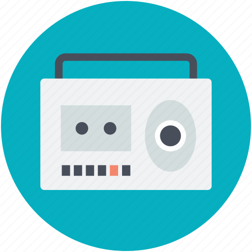 Boombox, cassette player, cassette recorder, radio stereo, stereo icon - Download on Iconfinder