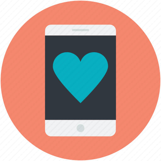 Cell phone, heart, mobile, mobile love, smartphone icon - Download on Iconfinder