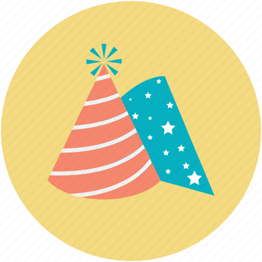 Birthday cap, birthday cone hat, cone hat, party cap, party cone hat icon - Download on Iconfinder